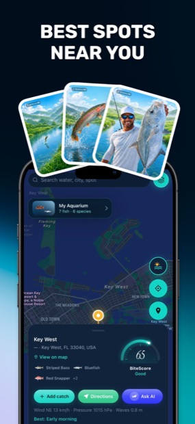 Best fishing spots near you on the map