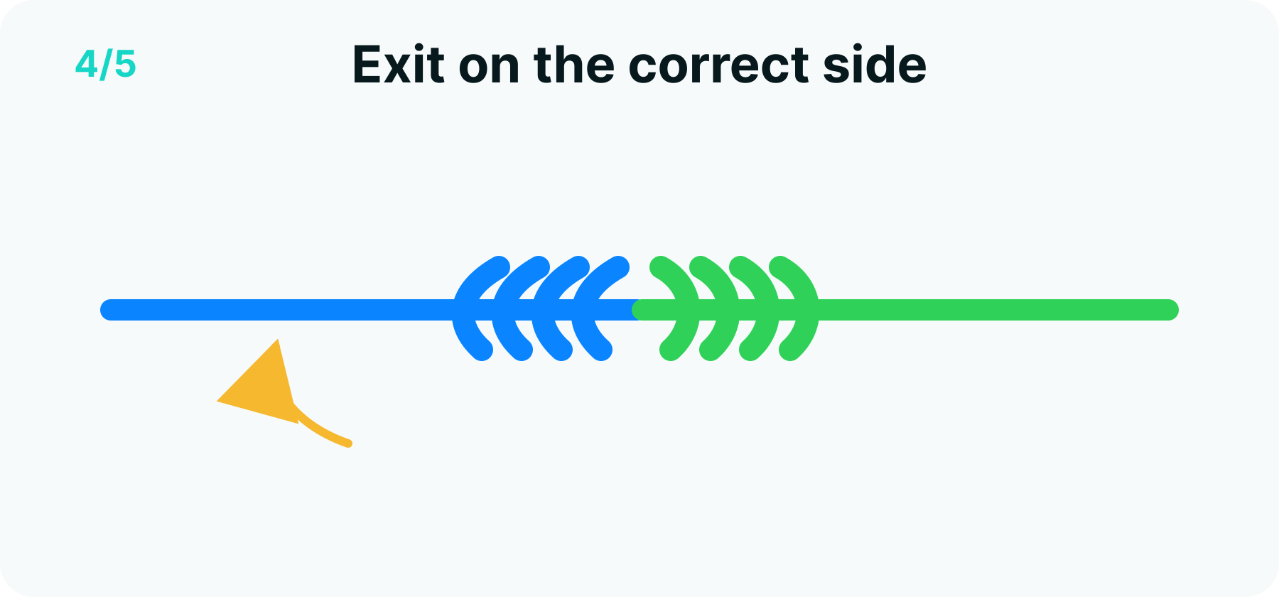 Blood knot step 4 diagram: the two tag ends exiting the centre opening in opposite directions